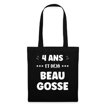 4 Ans Déjà Beau Gosse - Sac en tissu - noir - Devant