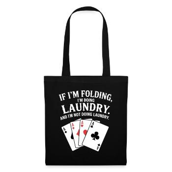Quand je plie, je fais la lessive - Sac en tissu - noir - Devant
