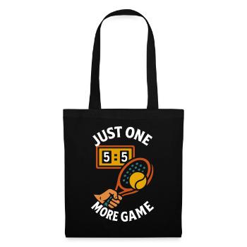 Padel Just One More Game design amusant - Sac en tissu - noir - Devant