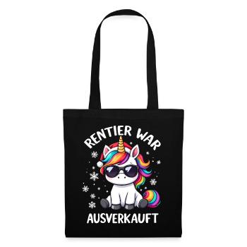 Christmas Reindeer Was Sold Out Unicorn - Tote Bag - black - Front