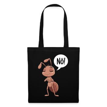 No! Funny Ant Illustration - Tote Bag - black - Front