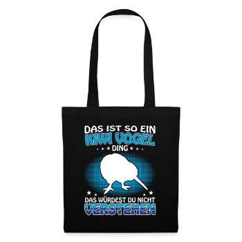 Ist ein Kiwi Vogel Ding Neuseeland Kiwi Vogel - Stoffbeutel - Schwarz - Vorne