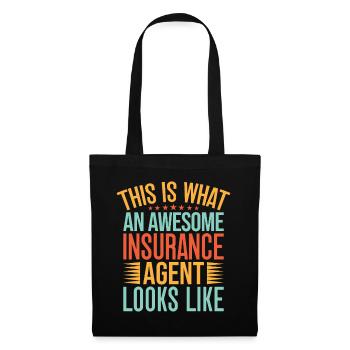 Insurance Agent This Awesome Looks Like Funny - Stoffbeutel - Schwarz - Vorne