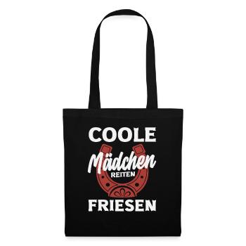 Cool Girl Frison Cheval Fille Équitation - Sac en tissu - noir - Devant