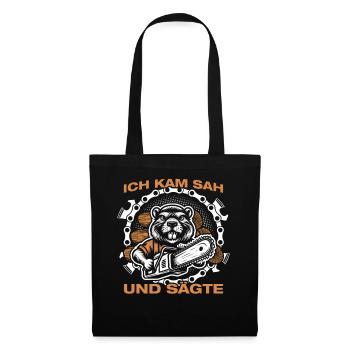 Wood Making Chainsaw Lumberjack Lumberjack Lumberjack - Tote Bag - black - Front