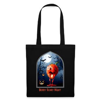 Erdbeer Halloween - Berry Scary Night - Stoffbeutel - Schwarz - Vorne