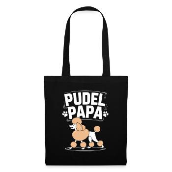 Pudel Papa Lustiger Hundeliebhaber - Stoffbeutel - Schwarz - Vorne