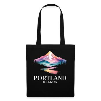 Portland Oregon Mountain Sunset Scenic View - Tote Bag - black - Front