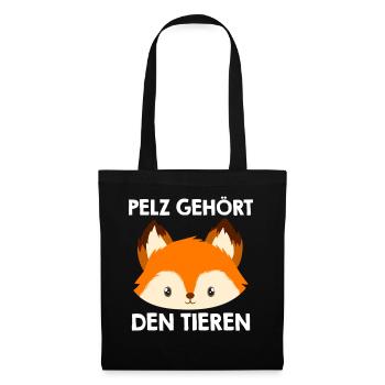 Animal Welfare FUR BELONGS TO ANIMALS Funny - Tote Bag - black - Front