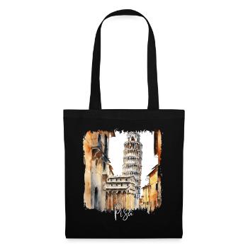 Watercolor of Pisa, Pisa Italy - Tote Bag - black - Front