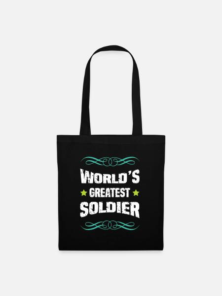 Weltbester Soldat - Stoffbeutel - Schwarz