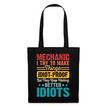 Mechanic Mechatronics Technician Handyman Gift - Tote Bag - black - Front