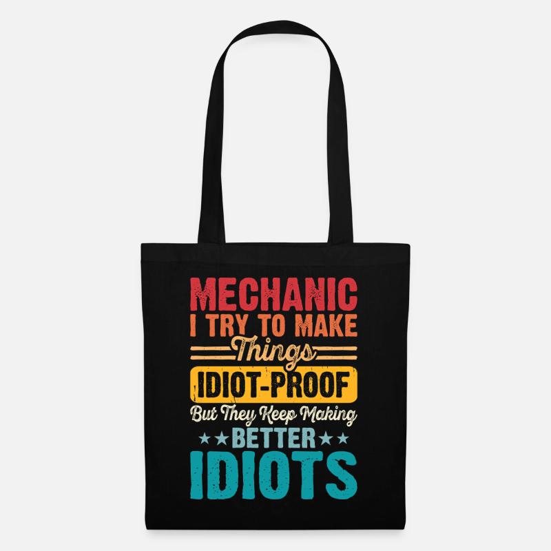 Mechanic Mechatronics Technician Handyman Gift - Tote Bag - black