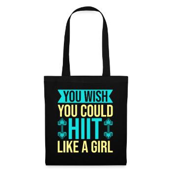 Fitness Fanatics Hiit Like A Girl Calisthenics Gym - Stoffbeutel - Schwarz - Vorne