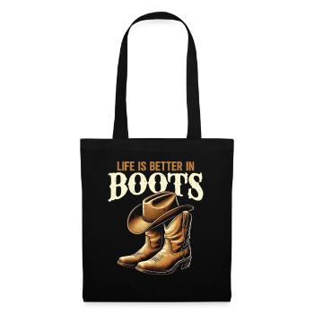 Line Dancing Cowboy Line Dancer Line Dance - Tote Bag - black - Front