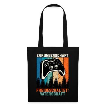 Soon Dad ACHIEVEMENT UNLOCKED Retro - Tote Bag - black - Front