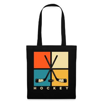 Hockey sur glace Hockey Hockey Joueur de hockey - Sac en tissu - noir - Devant