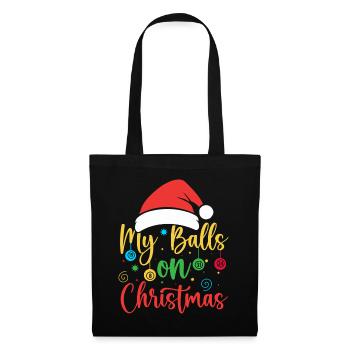 Jeu de Bingo Mes Boules Sur Bingo de Noël - Sac en tissu - noir - Devant