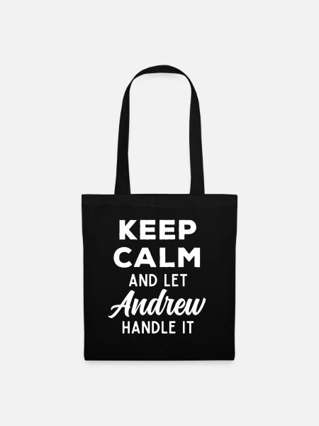 Keep Calm Lass Andrew das regeln Lustiger Spruch - Tygväska - svart