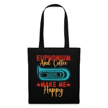 Le café à l’euphonium me rend heureux Marche de baryton - Sac en tissu - noir - Devant
