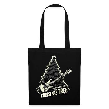 Se balancer autour du sapin de Noël - Sac en tissu - noir - Devant