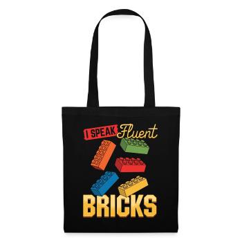 Building Blocks Kids Brick Builder - Tote Bag - black - Front