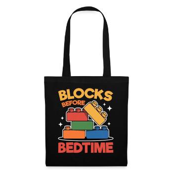 Building Blocks Kids Brick Builder - Tote Bag - black - Front