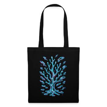 AI Abstract Coral - Tote Bag - black - Front