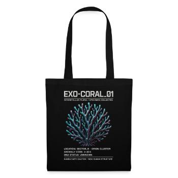 Exo Coral 01 – Futuristic Sci-Fi Alien Design - Stoffbeutel - Schwarz - Vorne