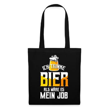 Amateurs de bière Dicton de bière Buveurs de bière Alcool - Sac en tissu - noir - Devant
