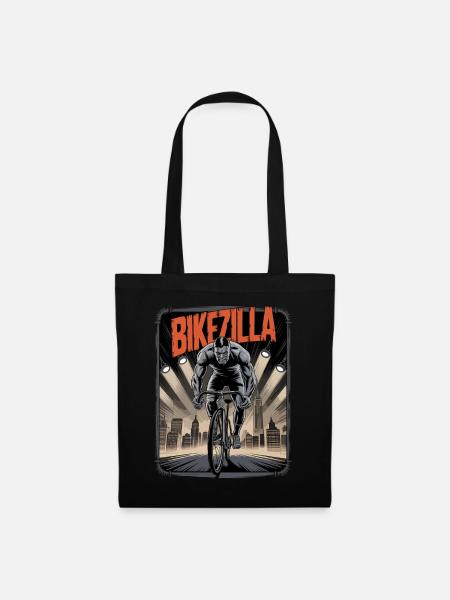 Bikezilla – Retro Monster Fahrrad 1950er Poster - Stoffbeutel - Schwarz