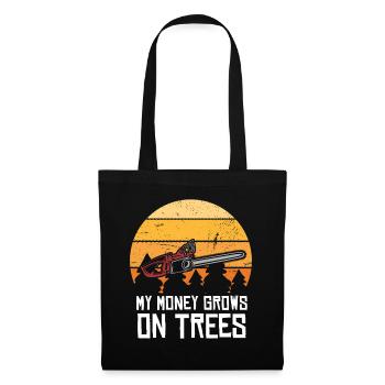 L’argent pousse sur les arbres – Chainsaw Joke - Sac en tissu - noir - Devant