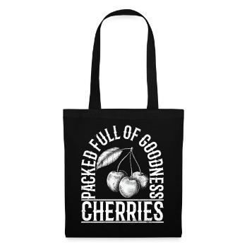 Rempli de cerises de qualité - Sac en tissu - noir - Devant