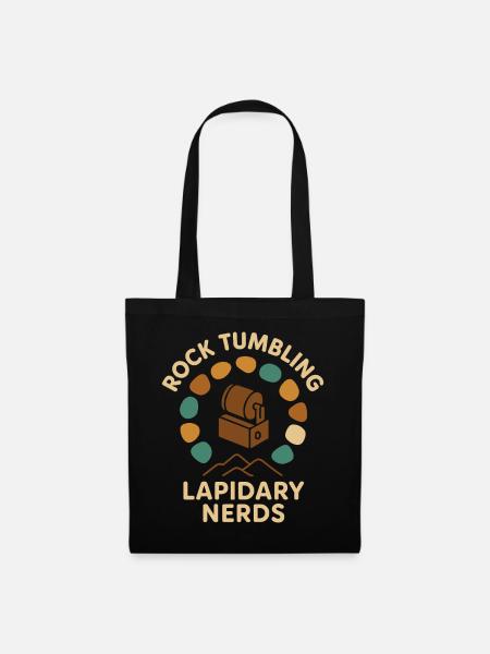 Rock Tumbling Lapidary Nerds - Stoffbeutel - Schwarz
