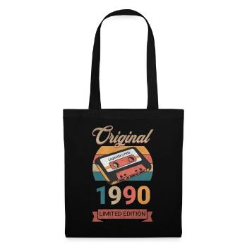 Original 1990 Limited Edition Geburtstag Geschenk - Stoffbeutel - Schwarz - Vorne