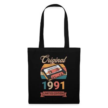 Cadeau d’anniversaire original 1991 en édition limitée - Sac en tissu - noir - Devant