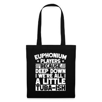 Baryton, nous sommes tous un peu tuba - Sac en tissu - noir - Devant