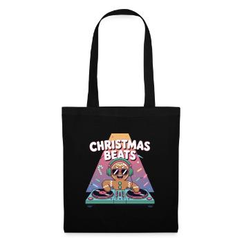 Weihnachtsbeats DJ Lebkuchen - Stoffbeutel - Schwarz - Vorne