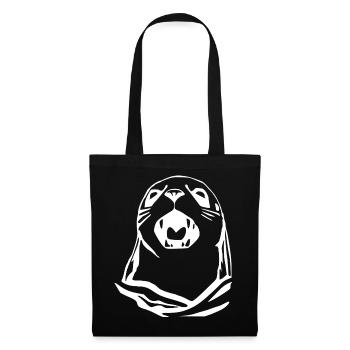 Cadeau de t-shirt Seal Seal - Sac en tissu - noir - Devant