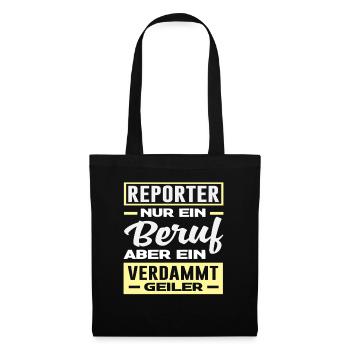 Journaliste d’investigation Profession de journaliste - Sac en tissu - noir - Devant