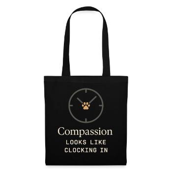 Employé de refuge, bénévole pour le sauvetage des animaux - Sac en tissu - noir - Devant