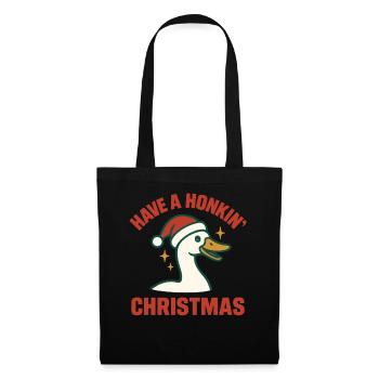 L’oie de Noël klaxonne Noël - Sac en tissu - noir - Devant