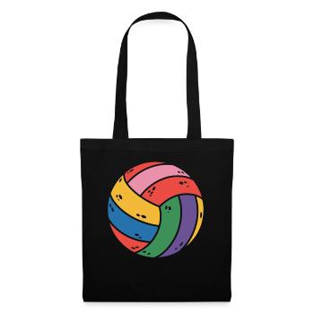 Colorful volleyball for sports lovers - Tote Bag - black - Front