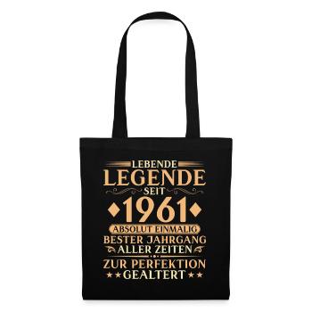 Vintage 1961 Birthday 65 Years Gift - Tote Bag - black - Front