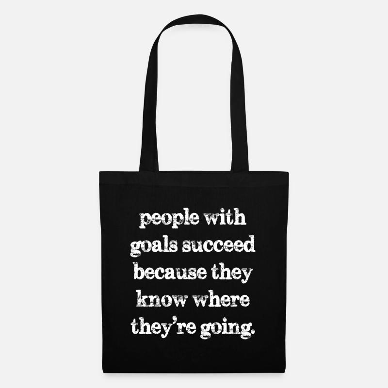 people with goals succeed because they know where - Tote Bag - black