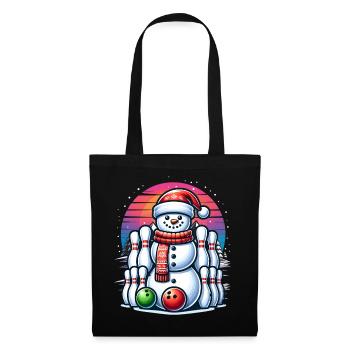 BOwling Christmas Sports Santa Claus - Tote Bag - black - Front