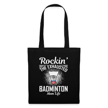 Badminton Mama - Stoffbeutel - Schwarz - Vorne