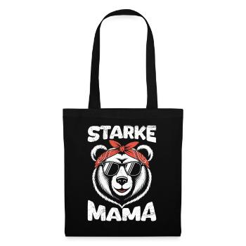 Future maman OURS MAMAN FORTE Drôle - Sac en tissu - noir - Devant