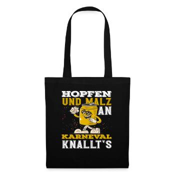 Houblon et malt Funny Carnival Helau Carnival - Sac en tissu - noir - Devant