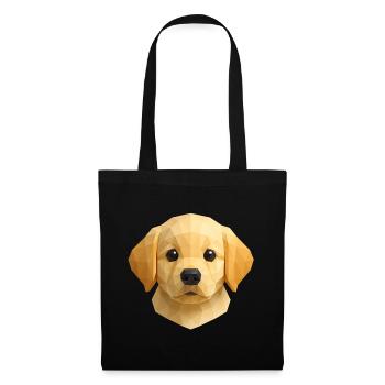 Cute Golden Retriever Puppy – Polygon Dog Design - Tote Bag - black - Front